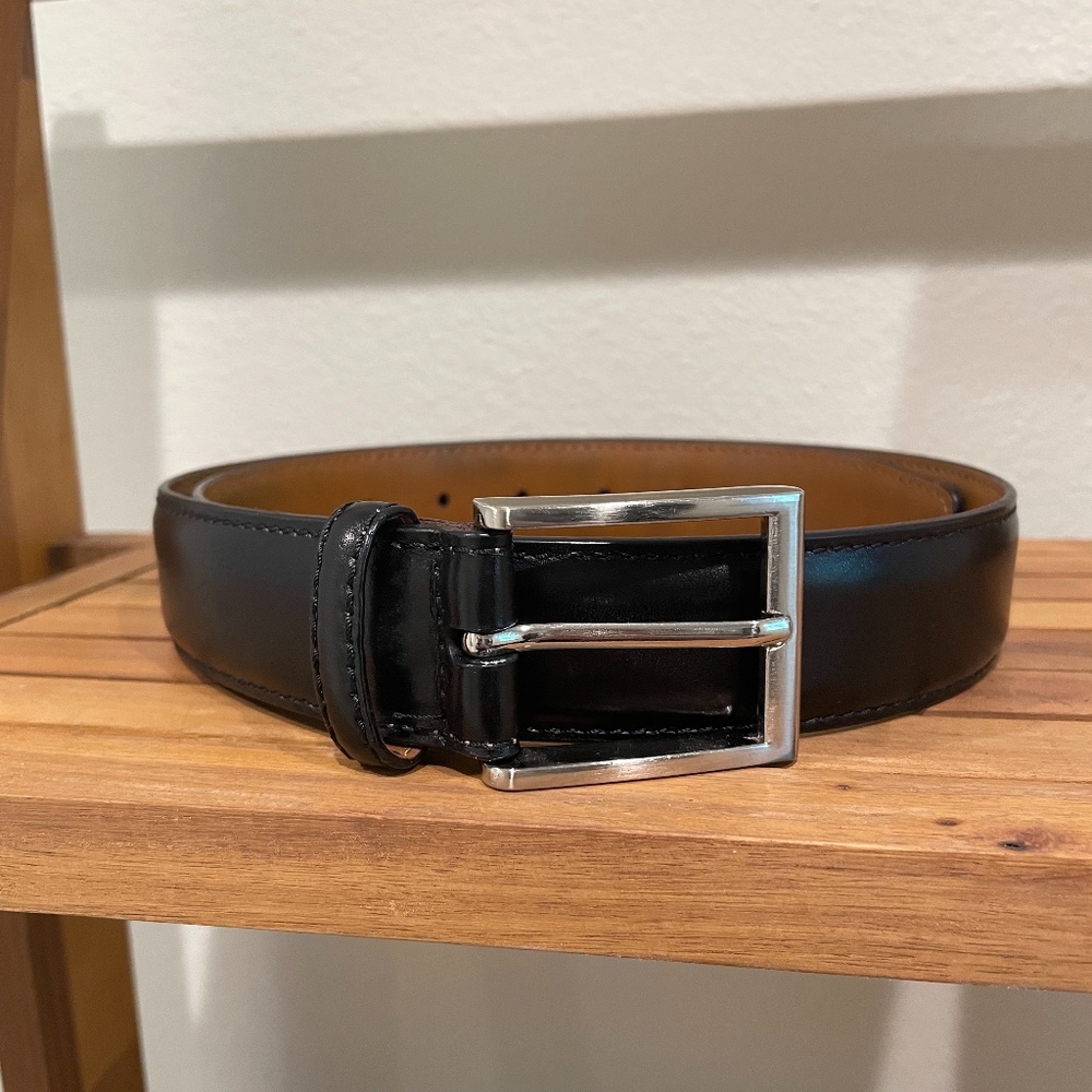 black leather belt